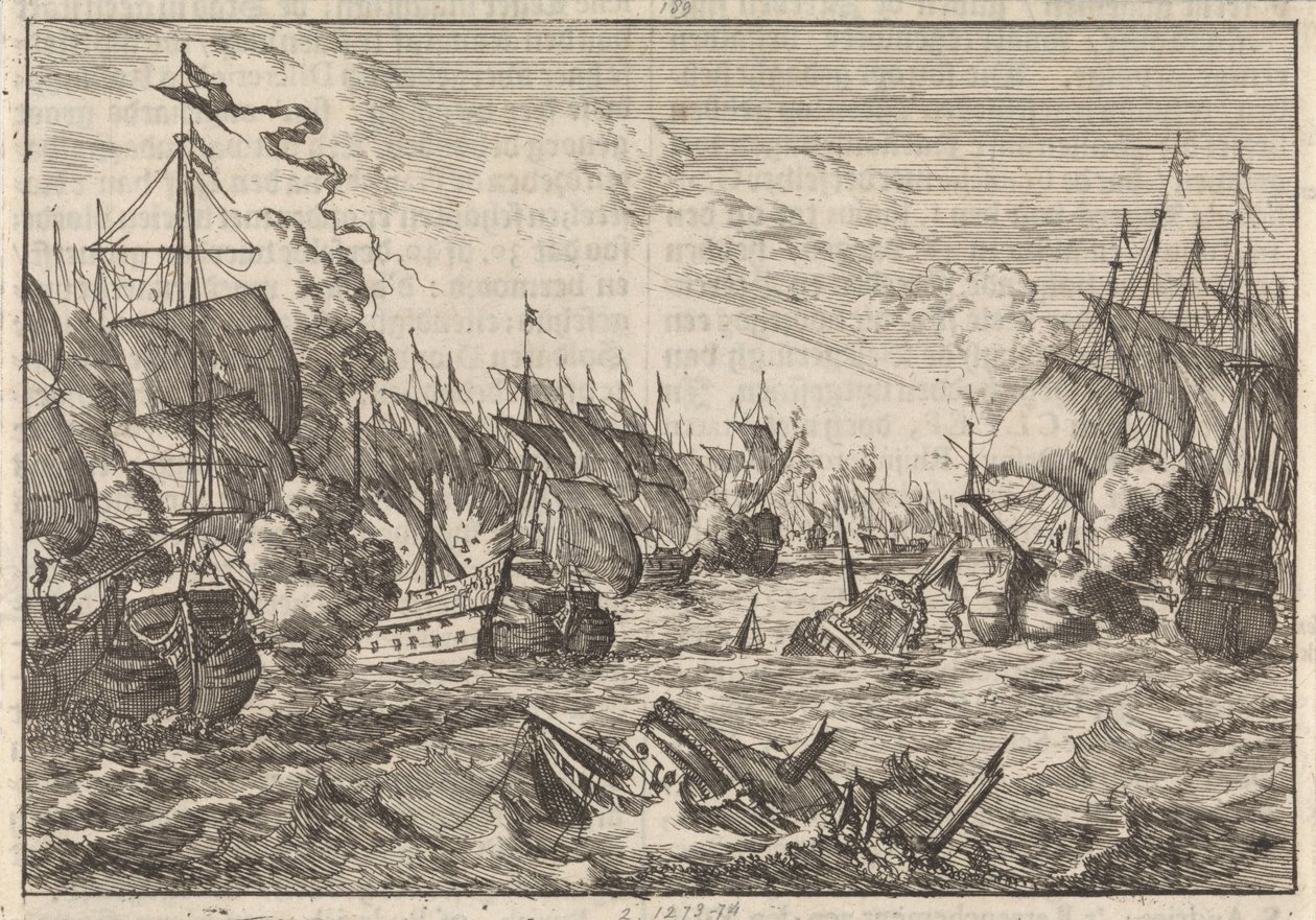 Slaget ved Solebay, 1672 av Caspar Luyken