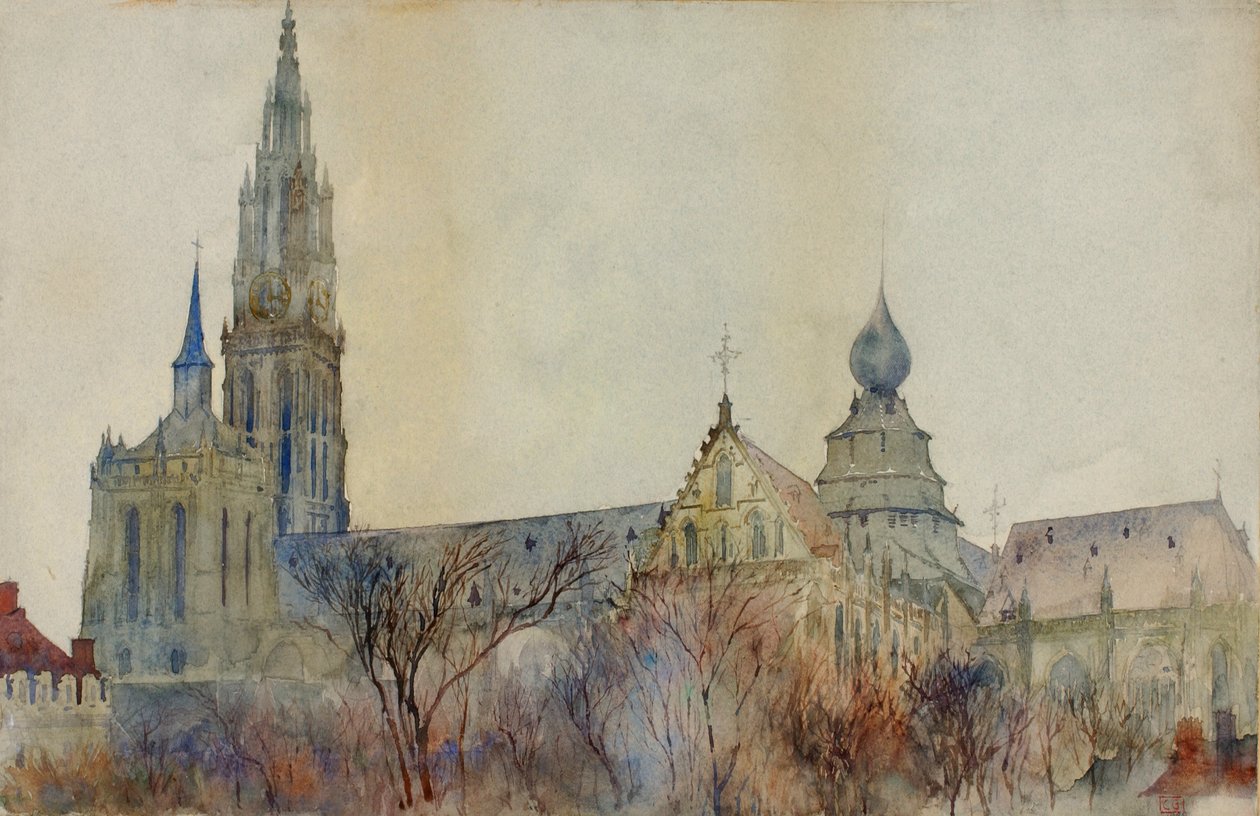 Antwerpen katedral, 1899. av Cass Gilbert