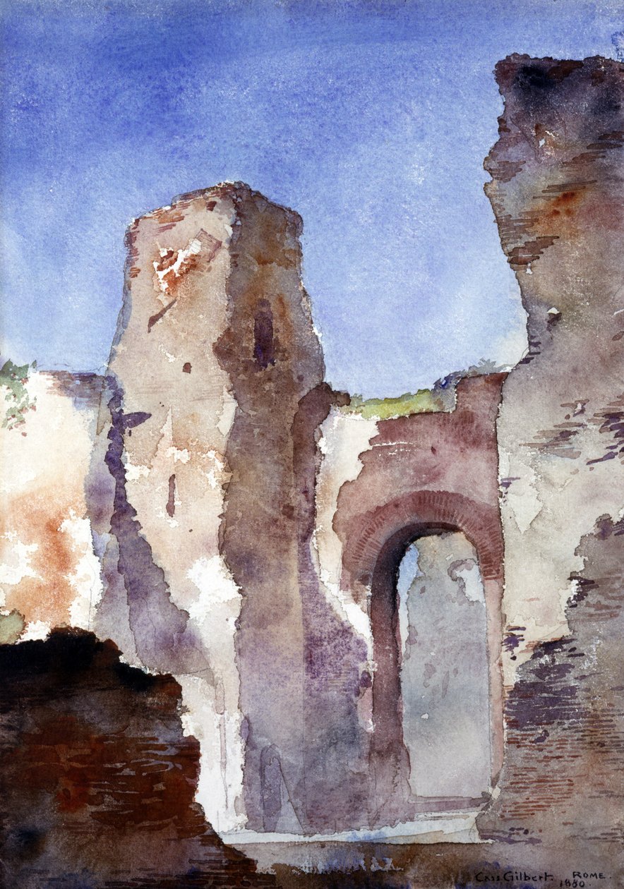Baths of Caracalla, Roma, 1880. av Cass Gilbert