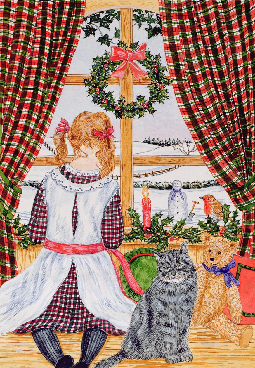 Julemorgen ved vinduet (wc) av Catherine Bradbury