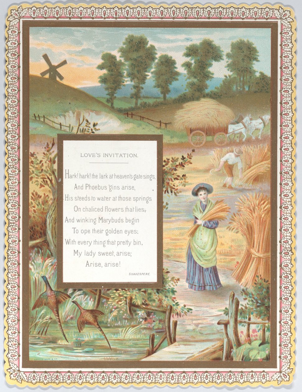 Valentine, ca. 1875. av Catherine Greenaway