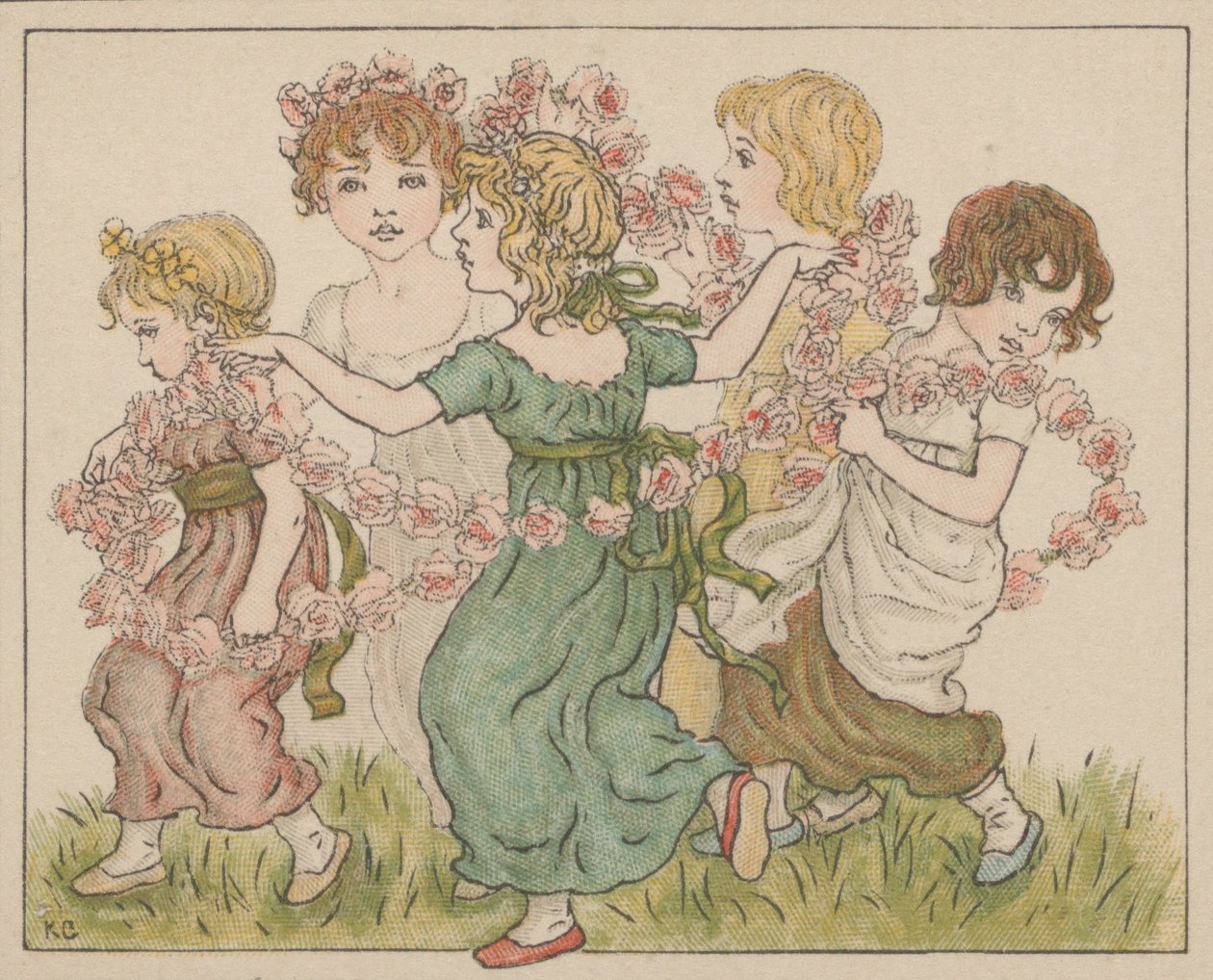 Valentine, ca. 1880. av Catherine Greenaway