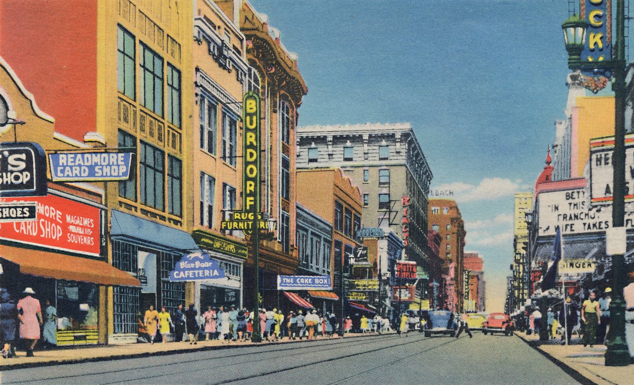 Fourth Ave., Looking North, 1942 av Caufield and Shook