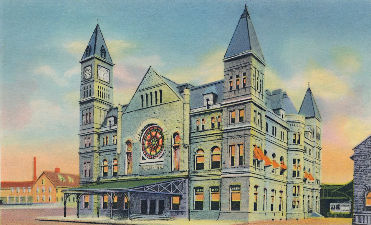 Union Station, 10. og Broadway, 1942 av Caufield and Shook