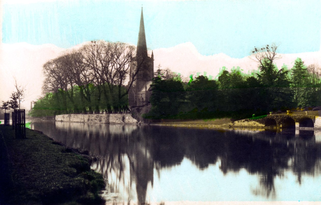 Holy Trinity Church, Stratford-upon-Avon, Warwickshire, 1926. av Cavenders Ltd
