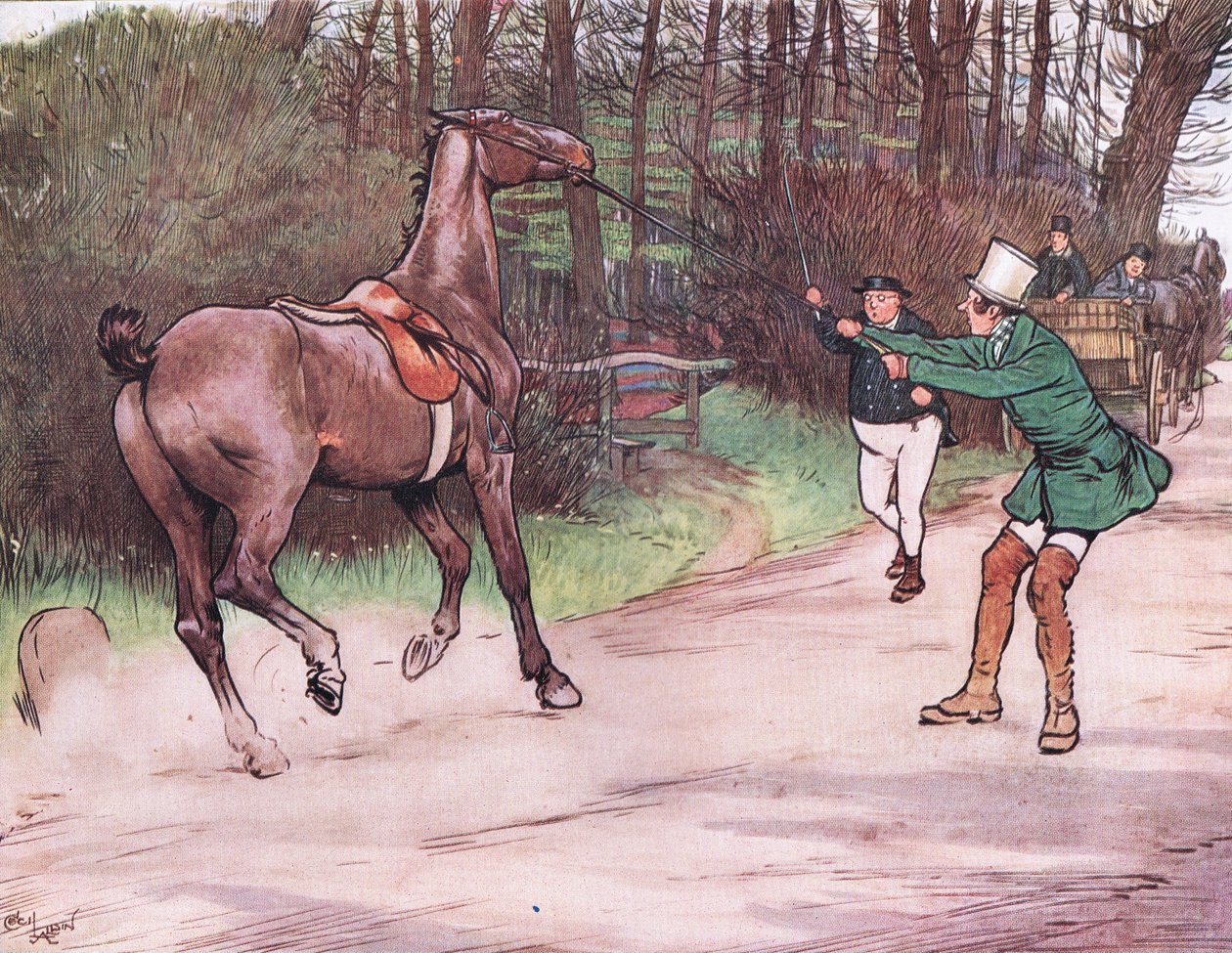 Mr Pickwick løp til hans hjelp av Cecil Charles Windsor Aldin