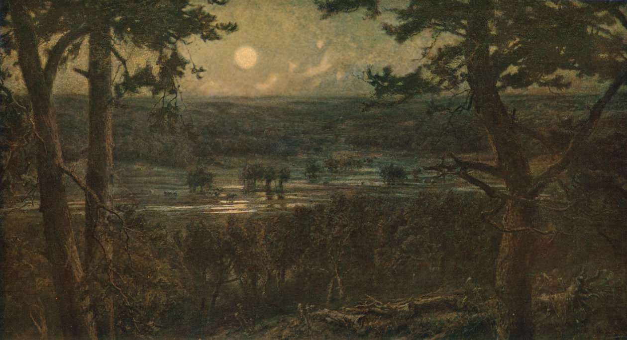 Augustmånen, 1880, c1930. av Cecil Gordon Lawson