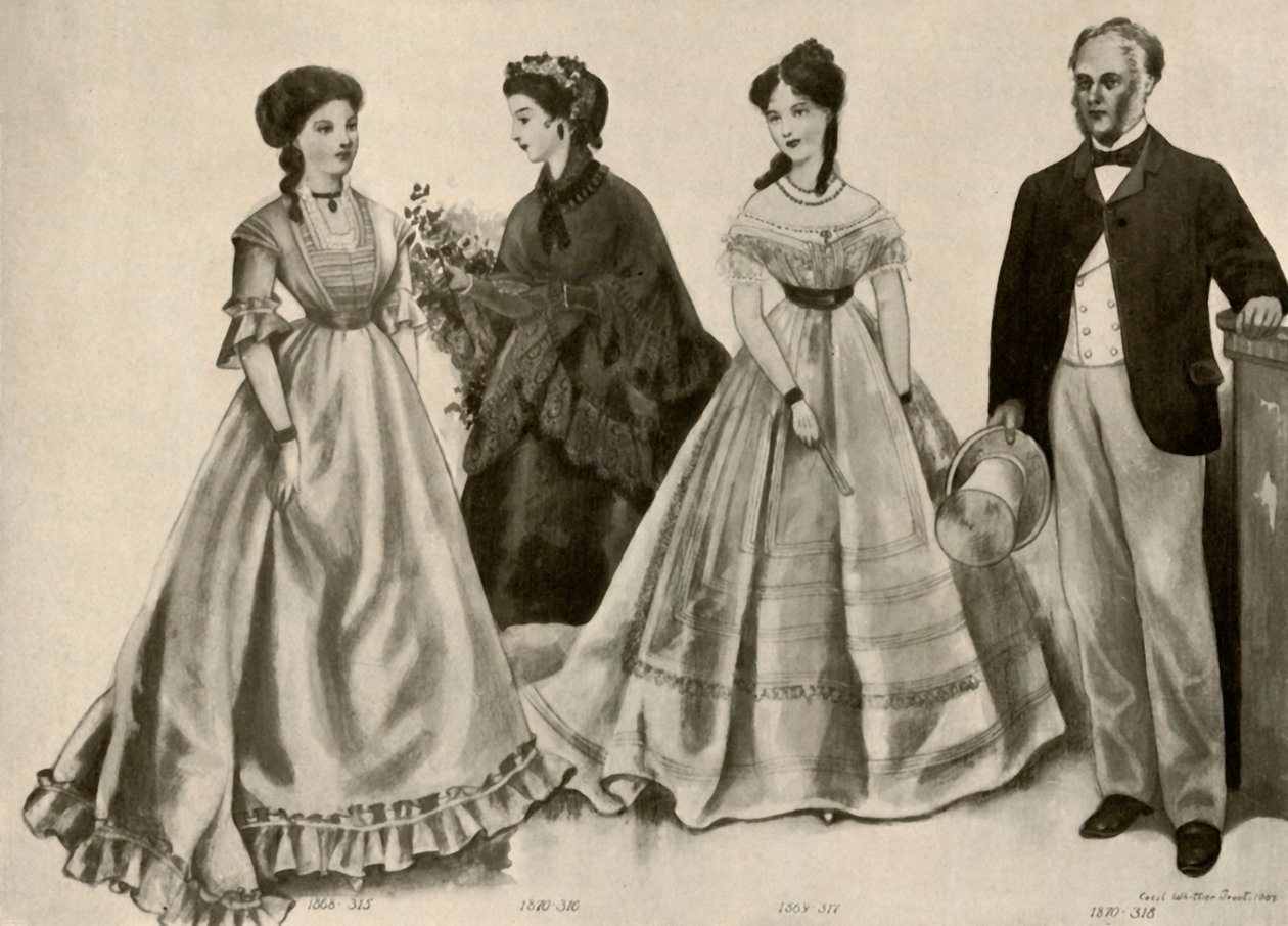 Klær fra 1860-1870, 1907, 1937. av Cecil W. Trout