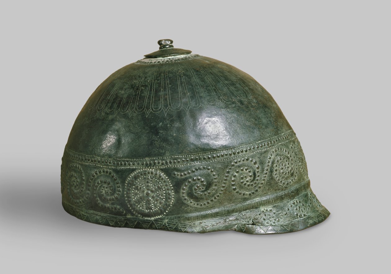 Hjelm, italiensk-keltisk, 3. århundre f.Kr. (bronse) av Celtic