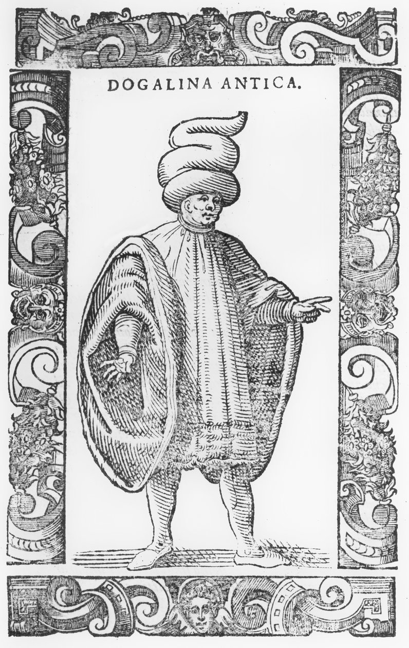 Mann iført Dogalina, 1590 av Cesare Vecellio