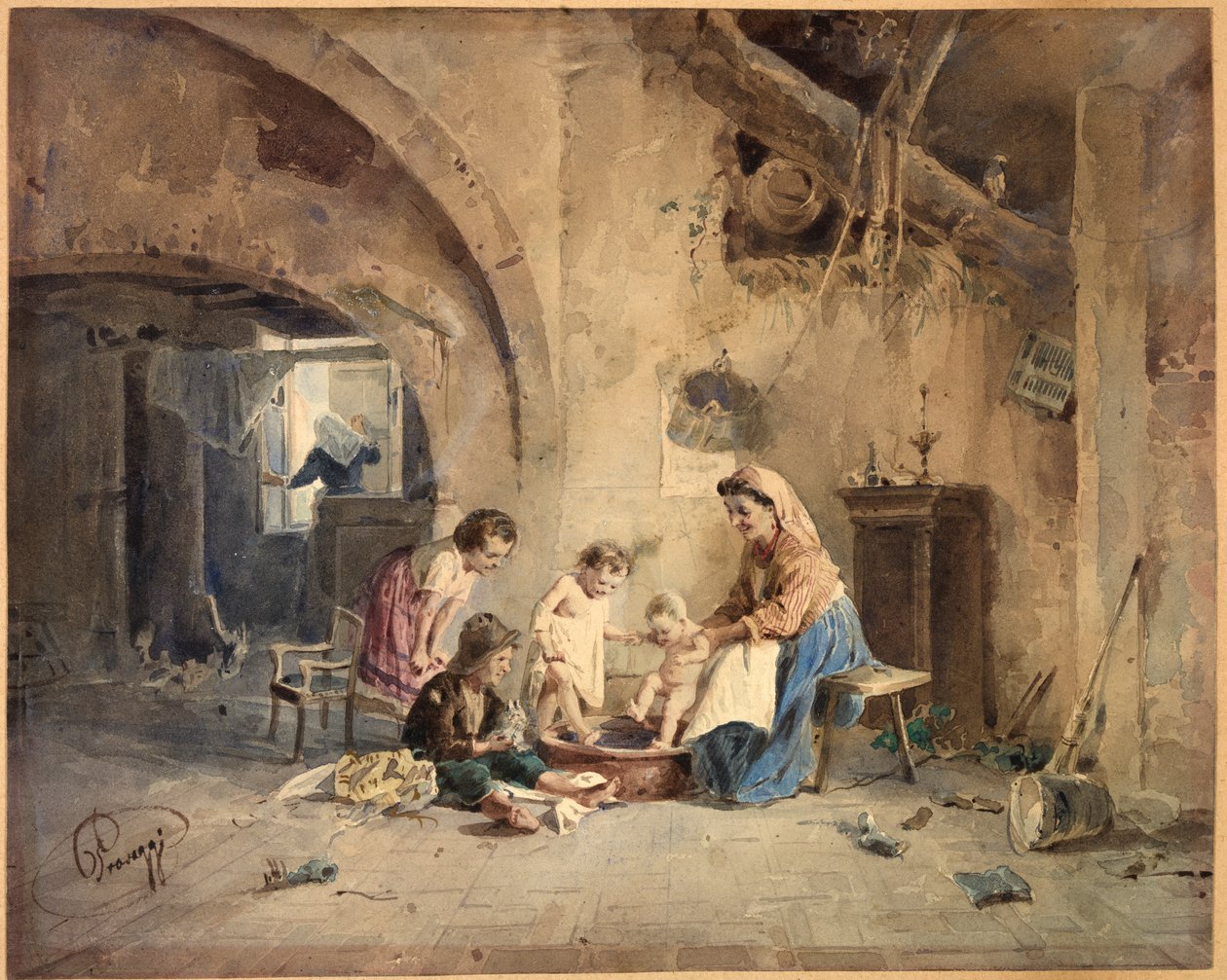 The Bath, 1800-tallet. av Cesare Provaggi