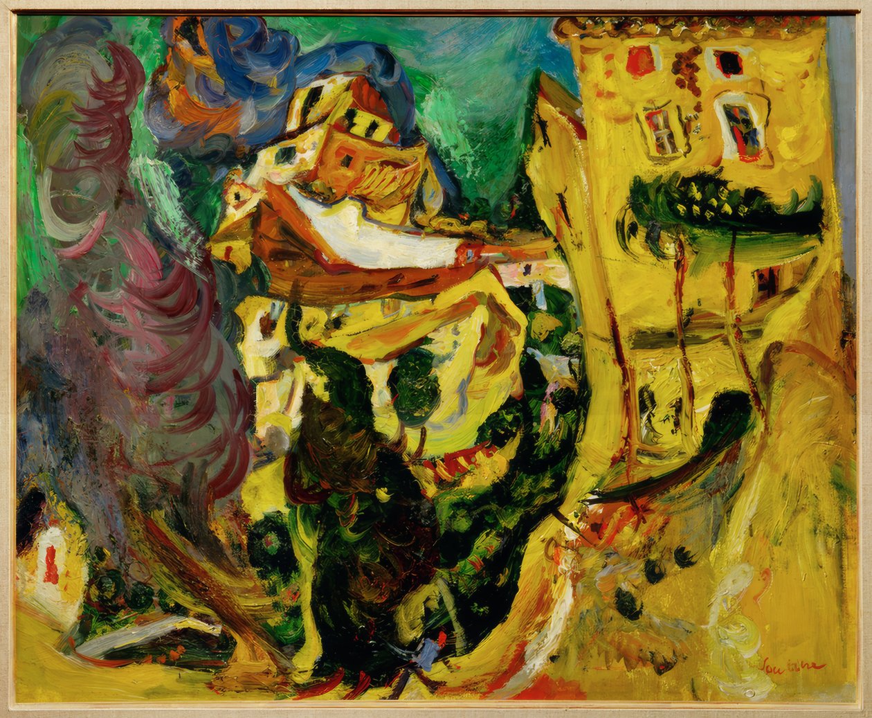 Landskap i Cagnes (La Gaude, Frankrike) av Chaim Soutine