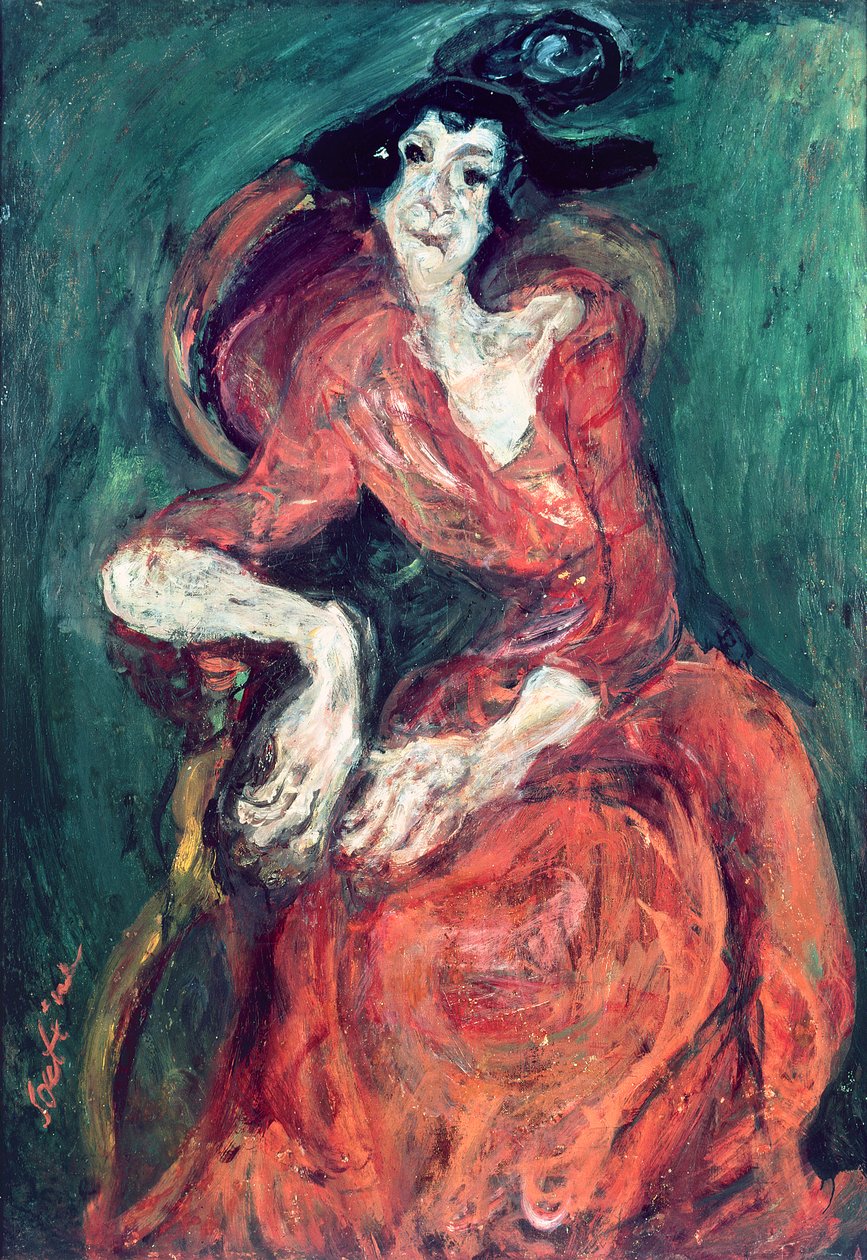 Kvinne i rødt, 1922 av Chaim Soutine