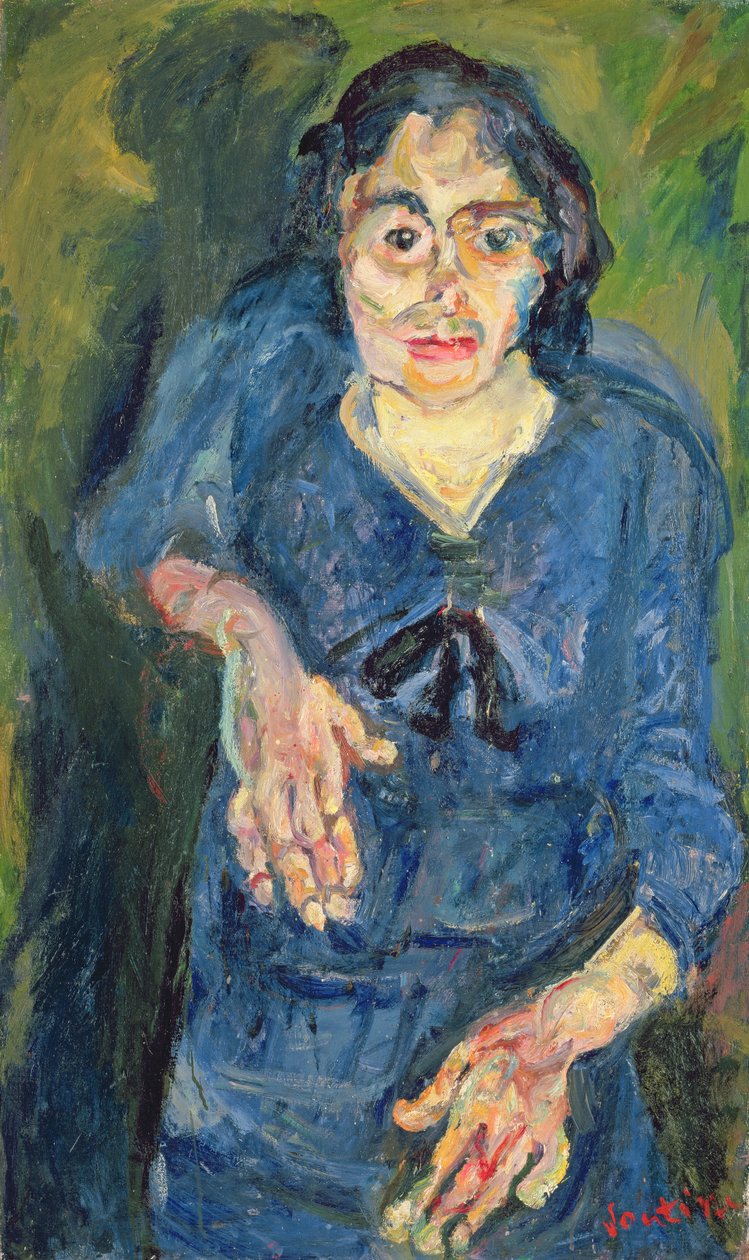 Portrett - Kvinne i blått av Chaim Soutine