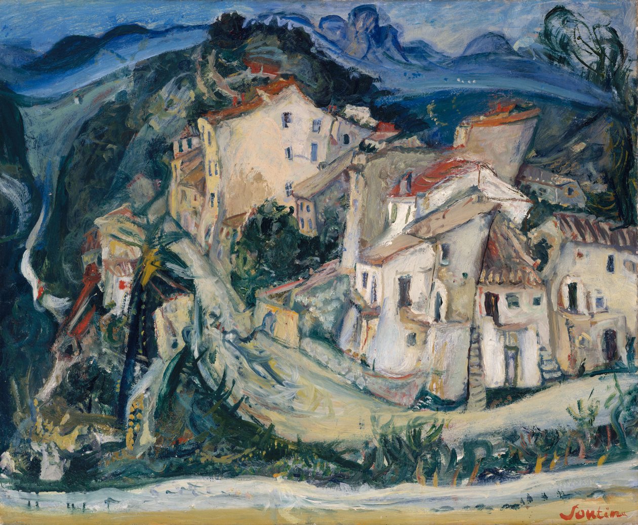 Utsikt over Cagnes, ca. 1924-25 av Chaim Soutine