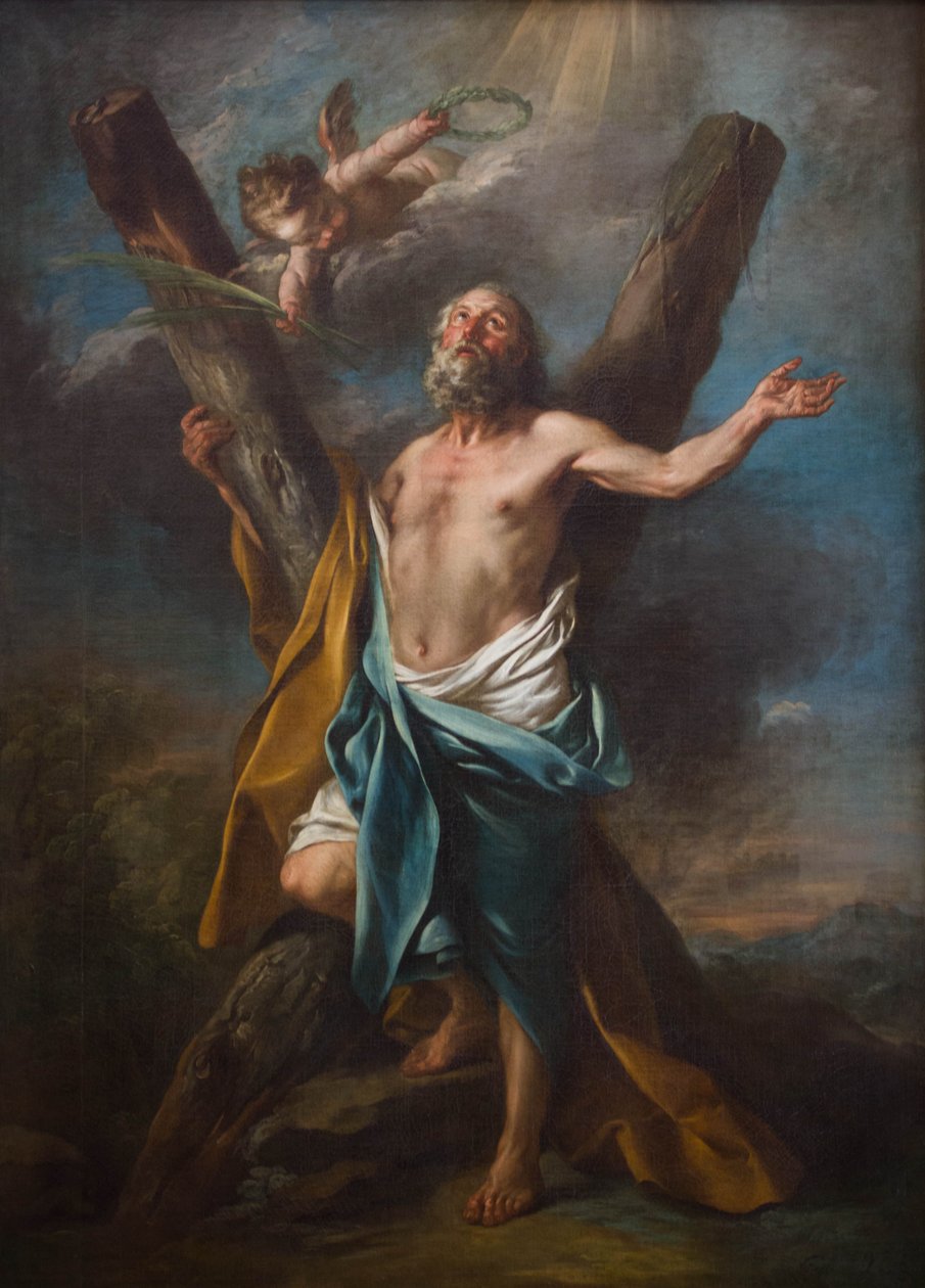 St. Andrew klemte korset sitt av Charles André van Loo