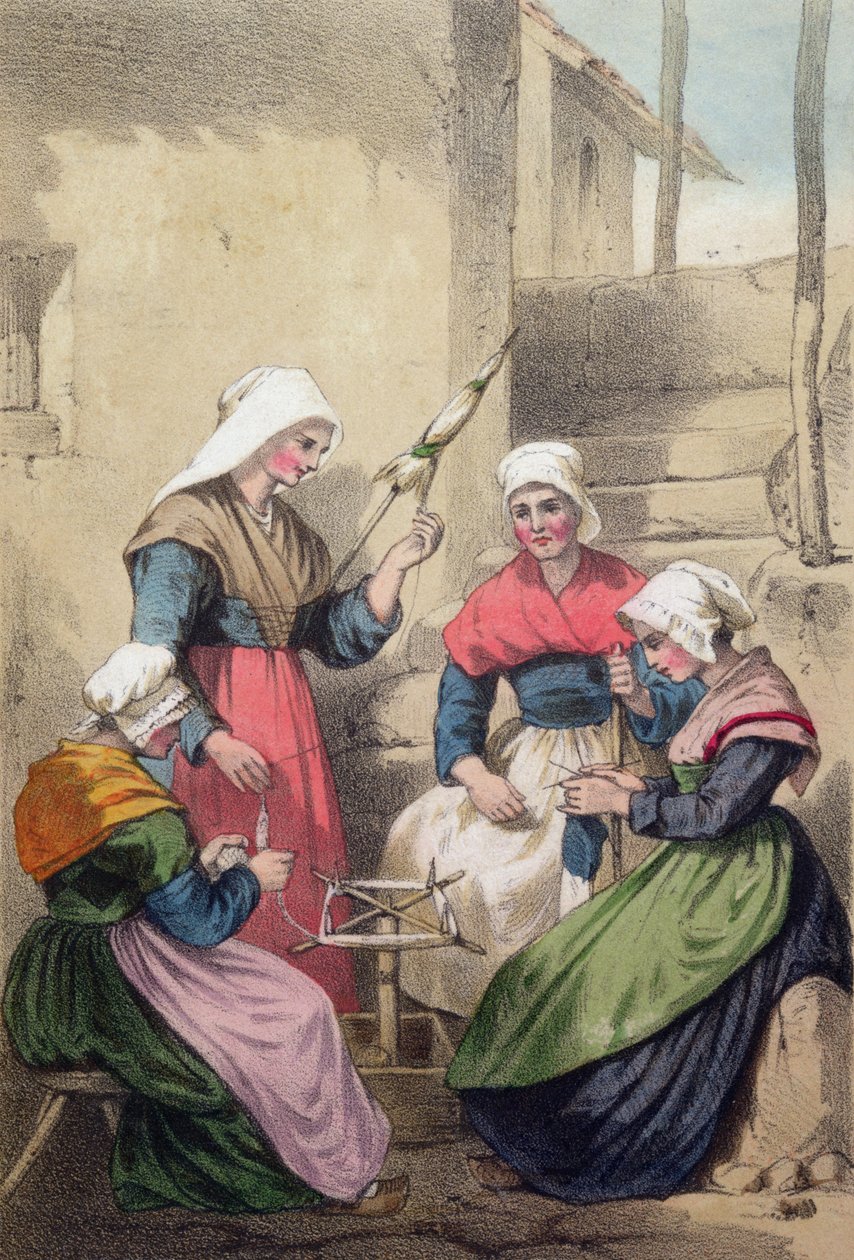 Auvergne, Spinners of Royat av Charles Bour