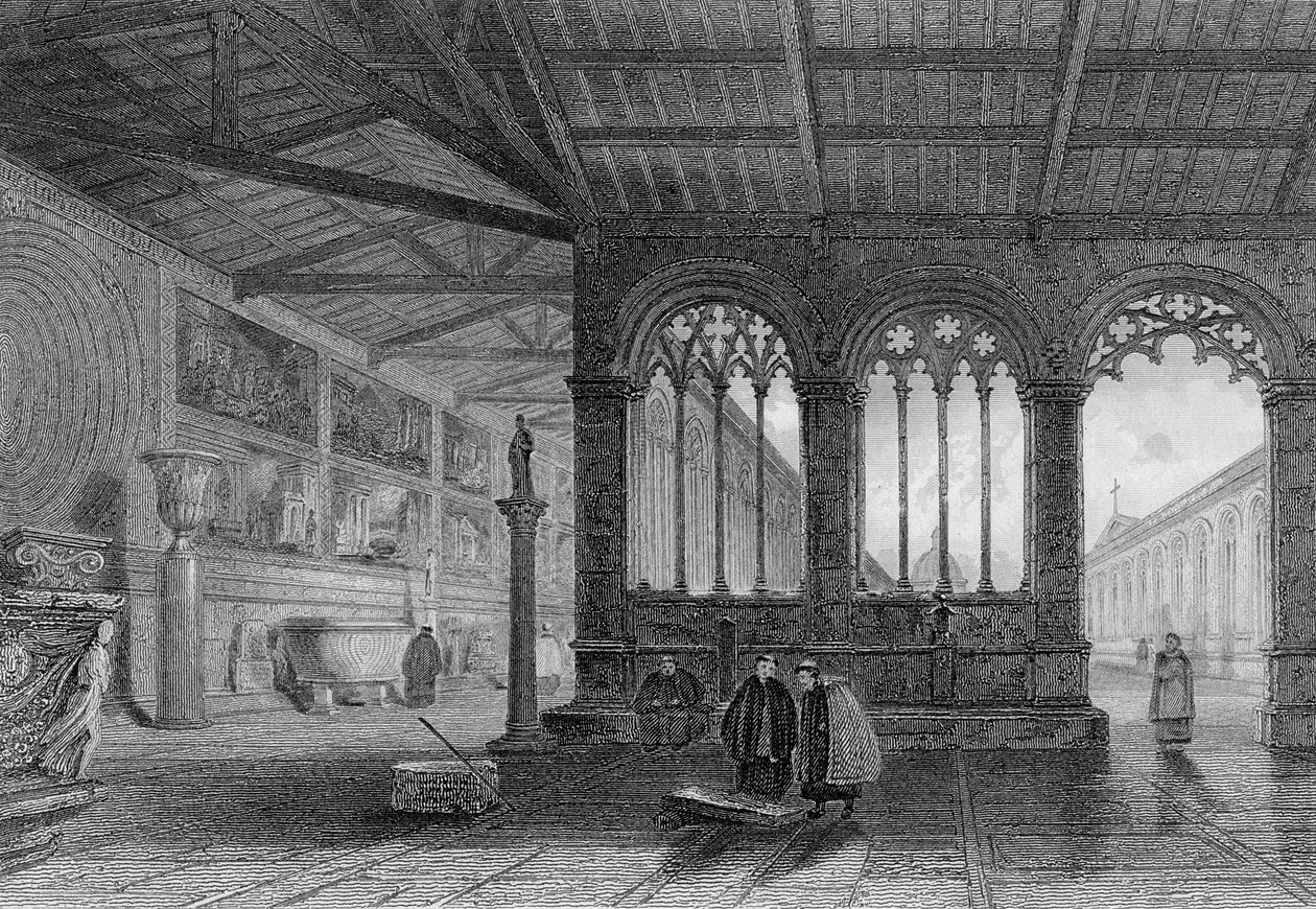 Campo Santo, Pisa, gravert av Edward Finden av Charles Cattermole