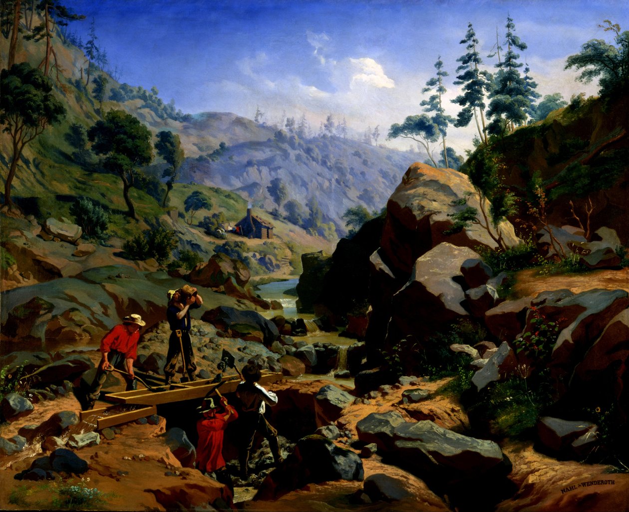 Gruvearbeidere i Sierras av Charles Christian Nahl