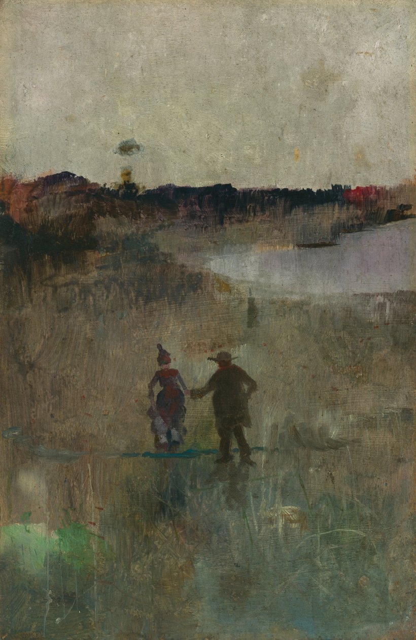 (Landskap med to små figurer, Richmond, NSW) av Charles Edward Conder