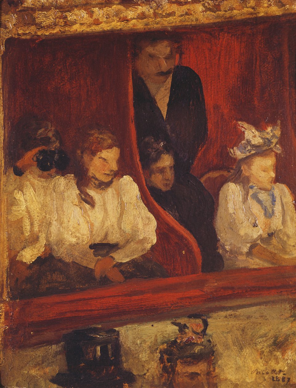 Box på Opera-Comique, 1887 av Charles Cottet
