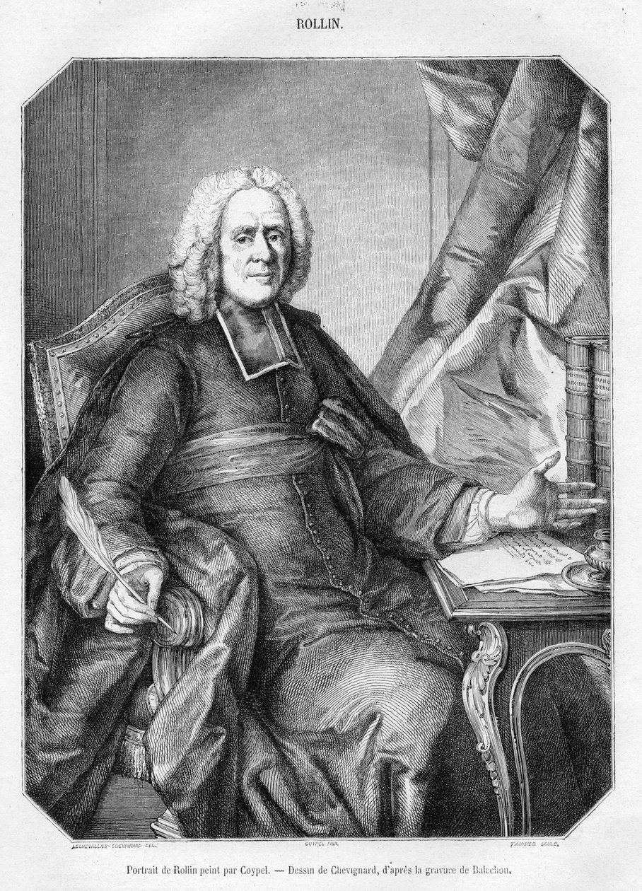 gravert portrett av Charles Coypel
