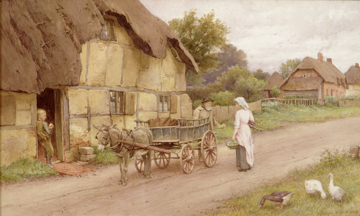 Eselvognen, ca. 1920 av Charles Edward Wilson