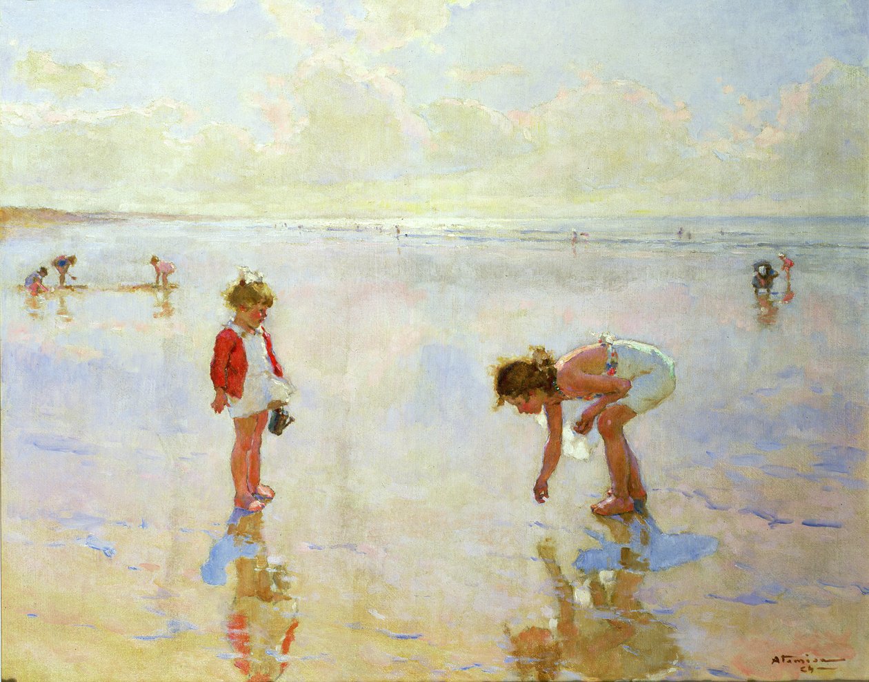 Strandscene av Charles Garabed Atamian