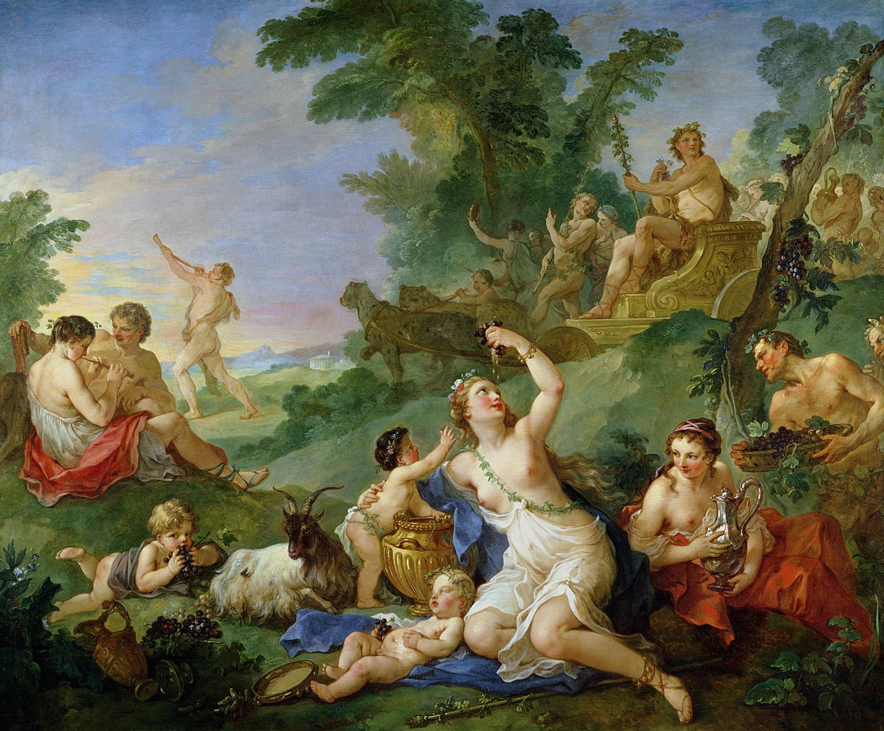 Bacchus triumf av Charles Joseph Natoire