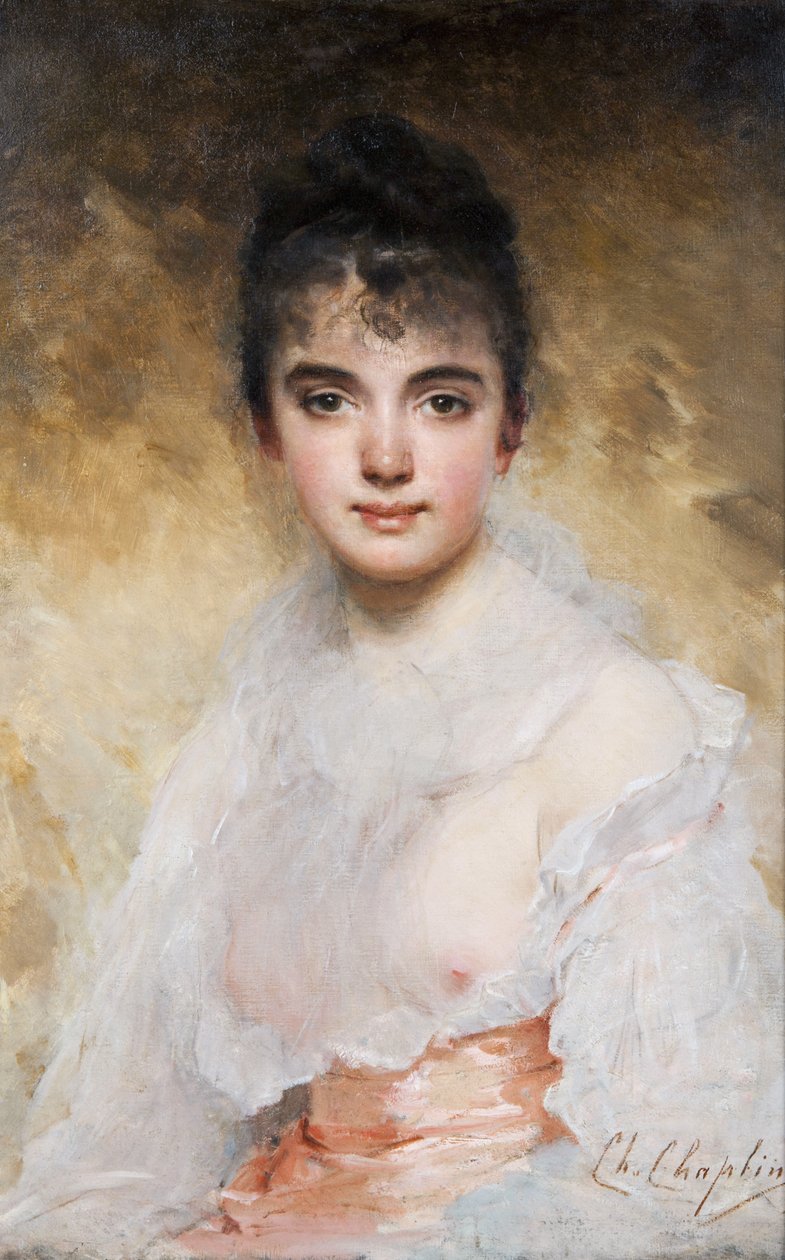 Portrett av en ung kvinne av Charles Joshua Chaplin