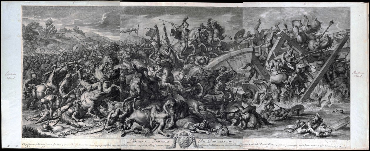 Kamp ved Milvian Bridge av Charles Le Brun
