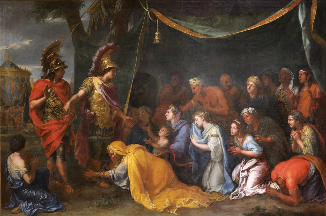 Dronningene i Persia ved føttene til Alexander også kjent som teltet til Darius av Charles Le Brun