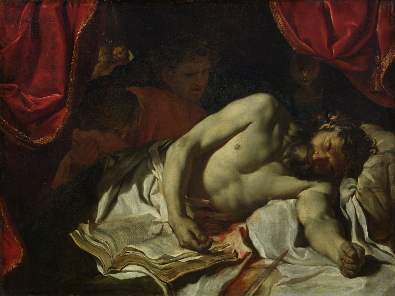 Cato fra Uticas død (95-46 f.Kr.) 1646 av Charles Le Brun