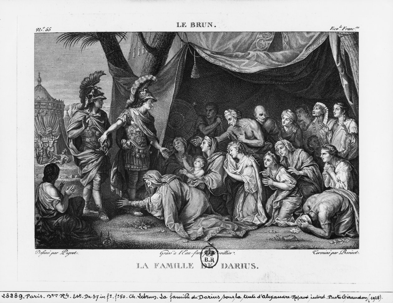 Familien til Darius før Alexander den store av Charles Le Brun