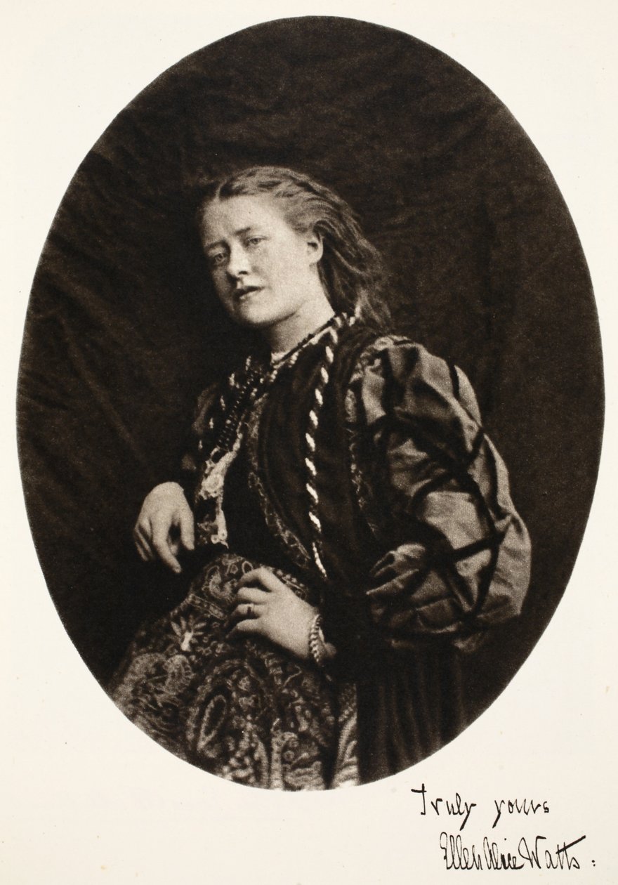 Ellen Terry, 14. juli 1865 (sepia-bilde) av Charles Lutwidge Dodgson