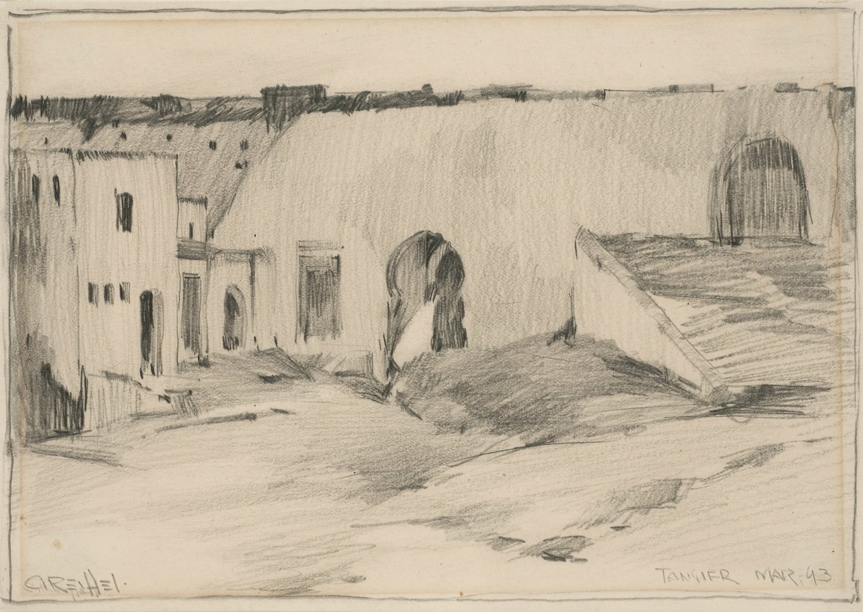 Tanger, mars 1893 (grafitt på papir) av Charles P. Reiffel