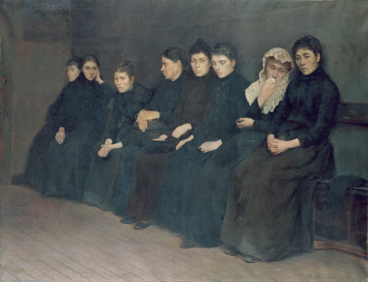 Venter i klinikken, 1888 av Charles Perrandeau