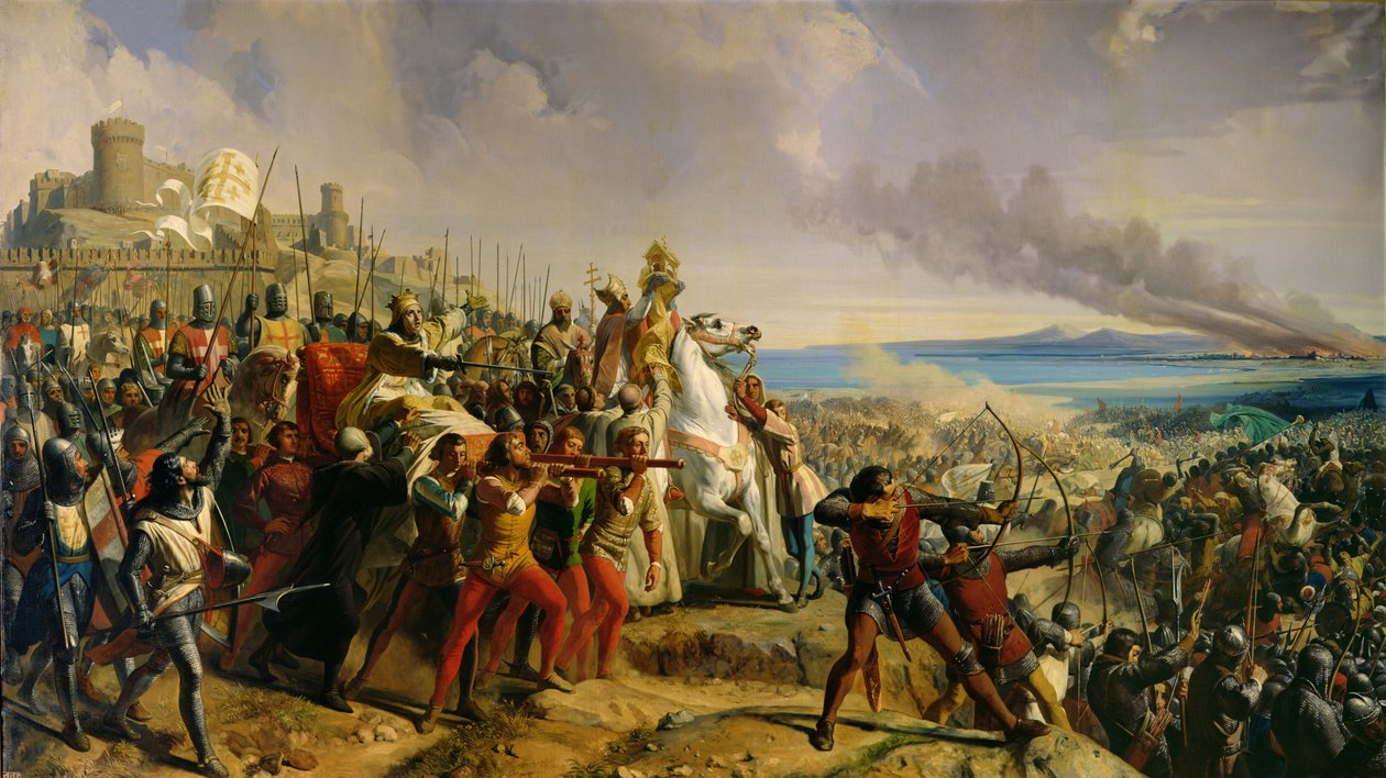 Slaget ved Montgisard, 25. november 1177, ca. 1842 av Charles Philippe Lariviere