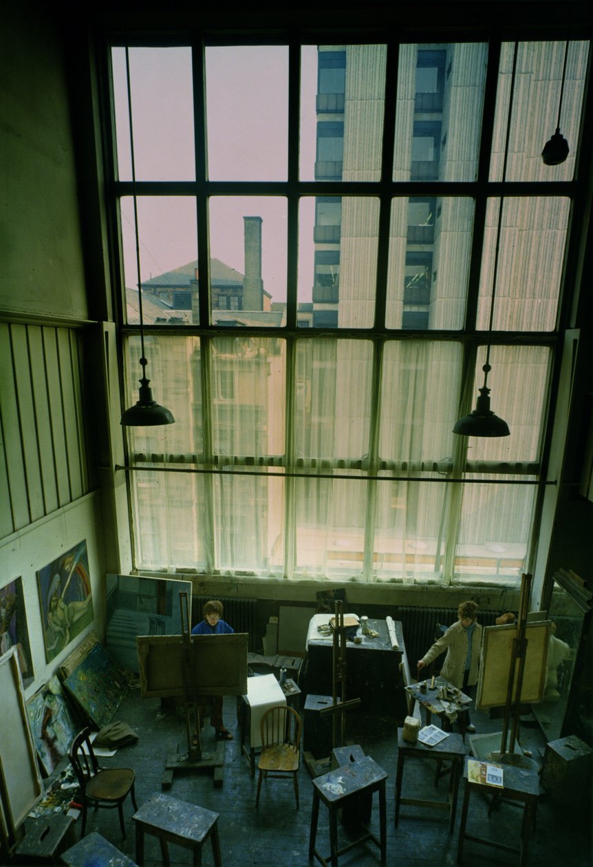 Utsikt over et studio, bygget 1897-99 av Charles Rennie Mackintosh