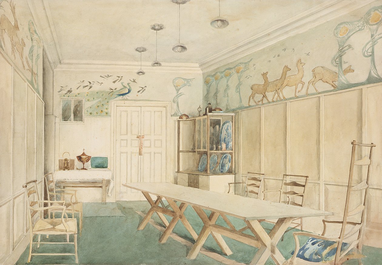 Spisestue på 37 Cheyne Walk, Chelsea av Charles Robert Ashbee