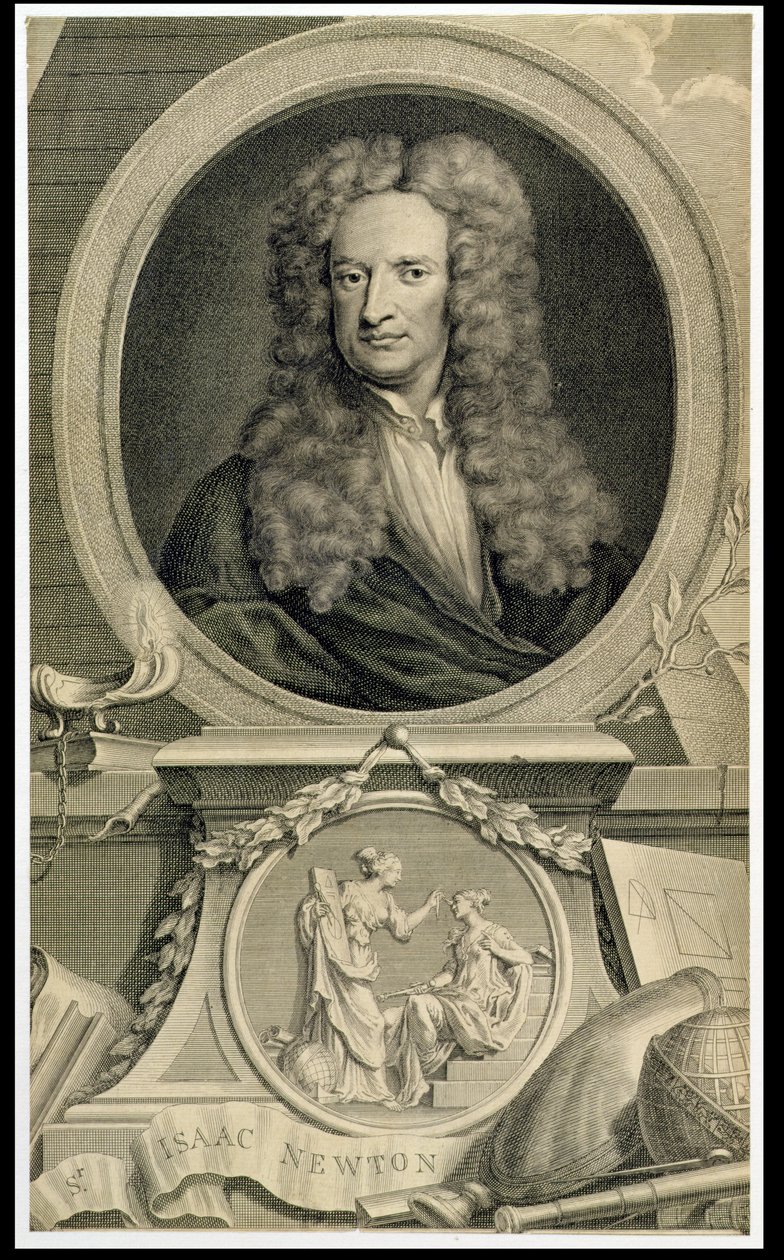 Sir Isaac Newton (1642-1727) (se også 36013) av Charles Robert Leslie