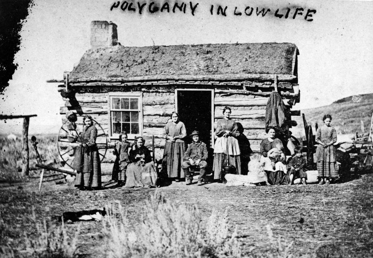 Polygamy In Low Life, ca. 1860-tallet av Charles Roscoe Savage