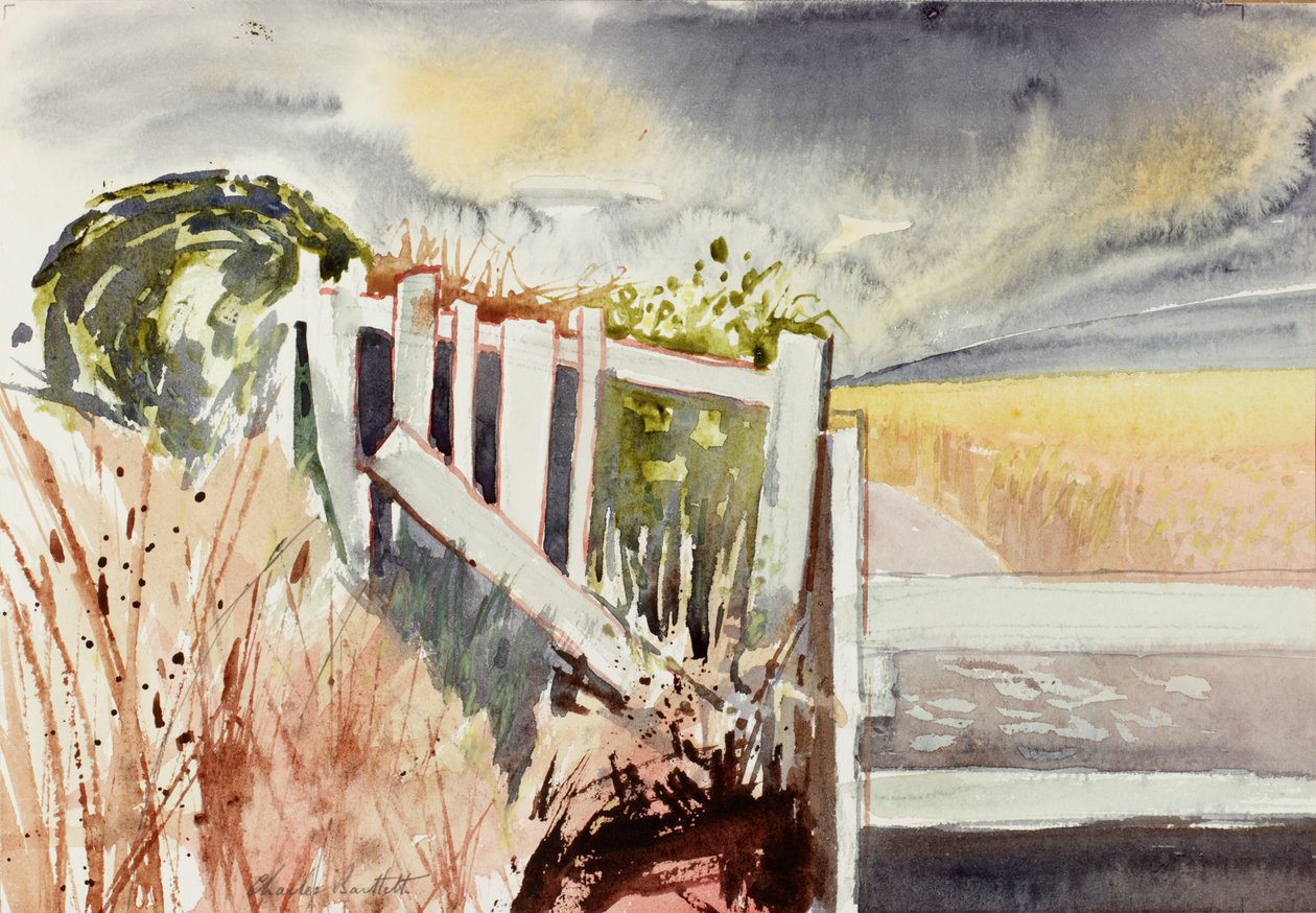 Field End (blyant og akvarell på papir) av Charles William Bartlett
