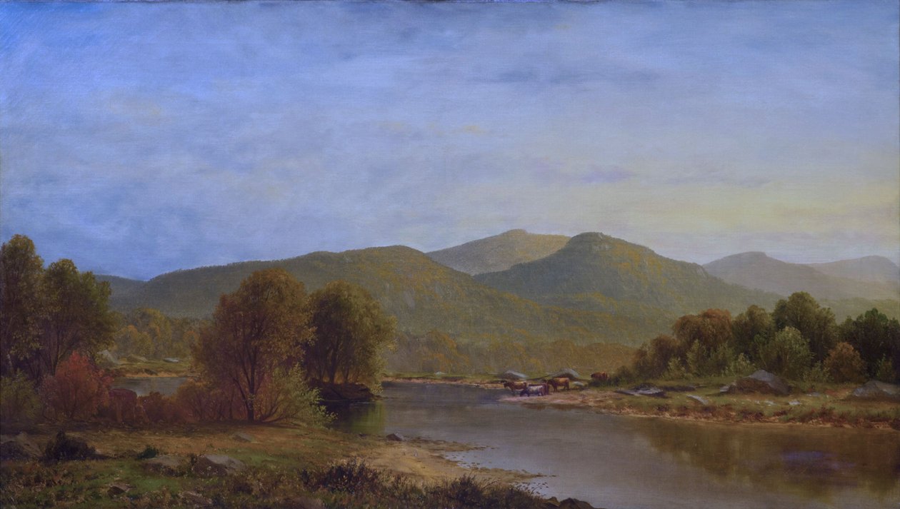 Utsikt over Pemigewasset River, New Hampshire av Charles Wilson Knapp