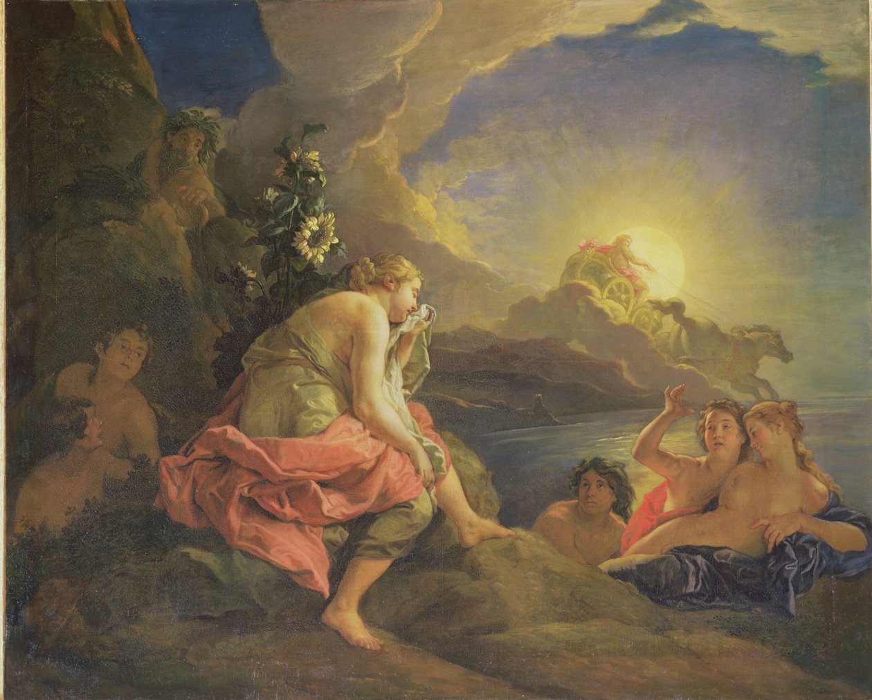 Clytie forvandlet til en solsikke, 1688 av Charles de la Fosse