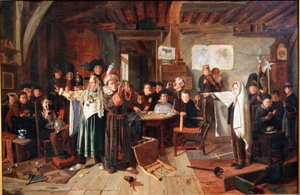 The Masquerade, ca. 1855 (olje på lerret) av Charles Hunt