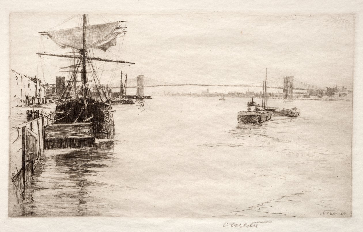 Brooklyn Bridge, 1888. av Charles Adams Platt