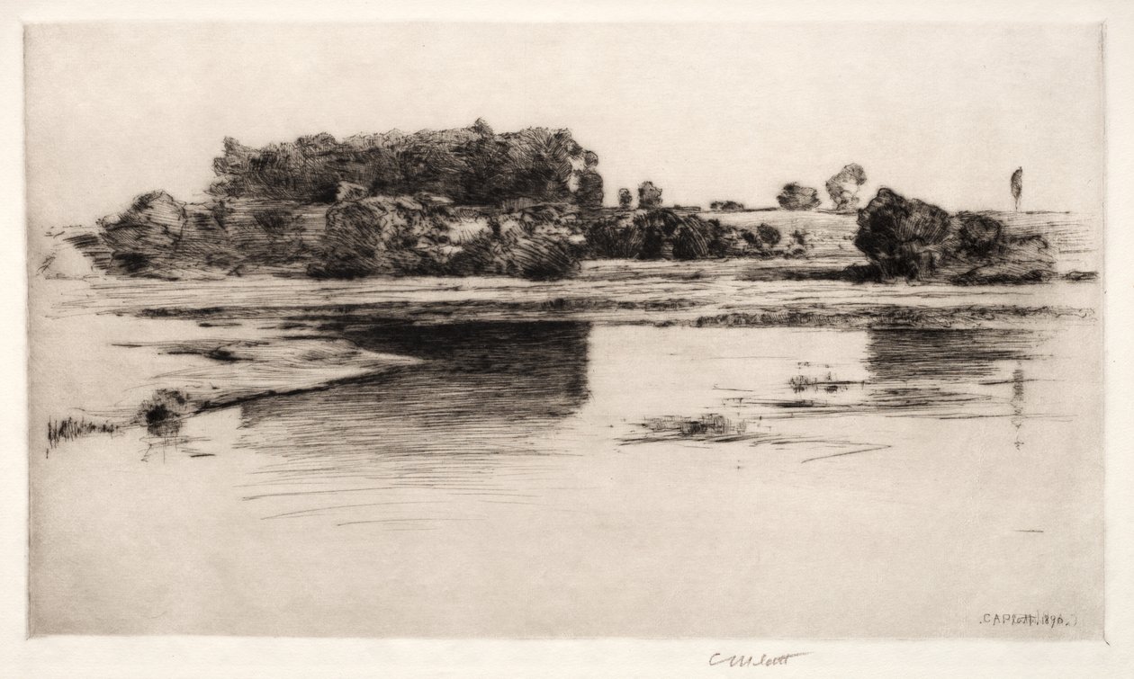 Charles River, 1890. av Charles Adams Platt