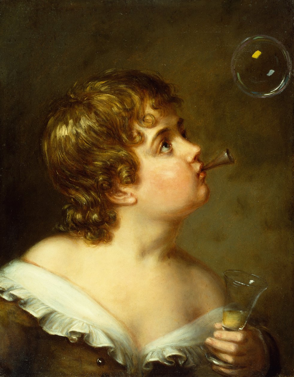 Blowing Bubbles (olje på lerret) av Charles Bird King
