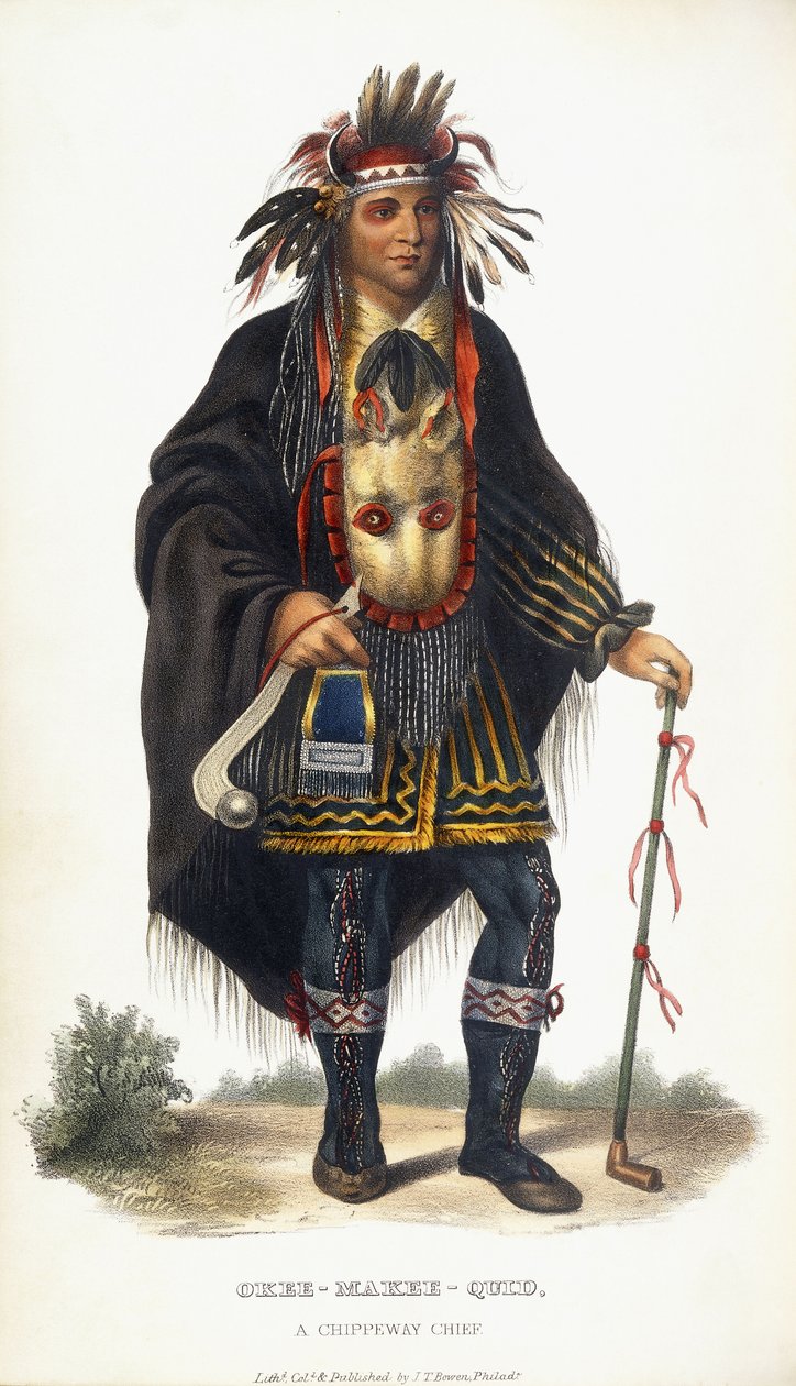 Okee-Makee-Quid, Chippeway-sjef, 1854 av Charles Bird King